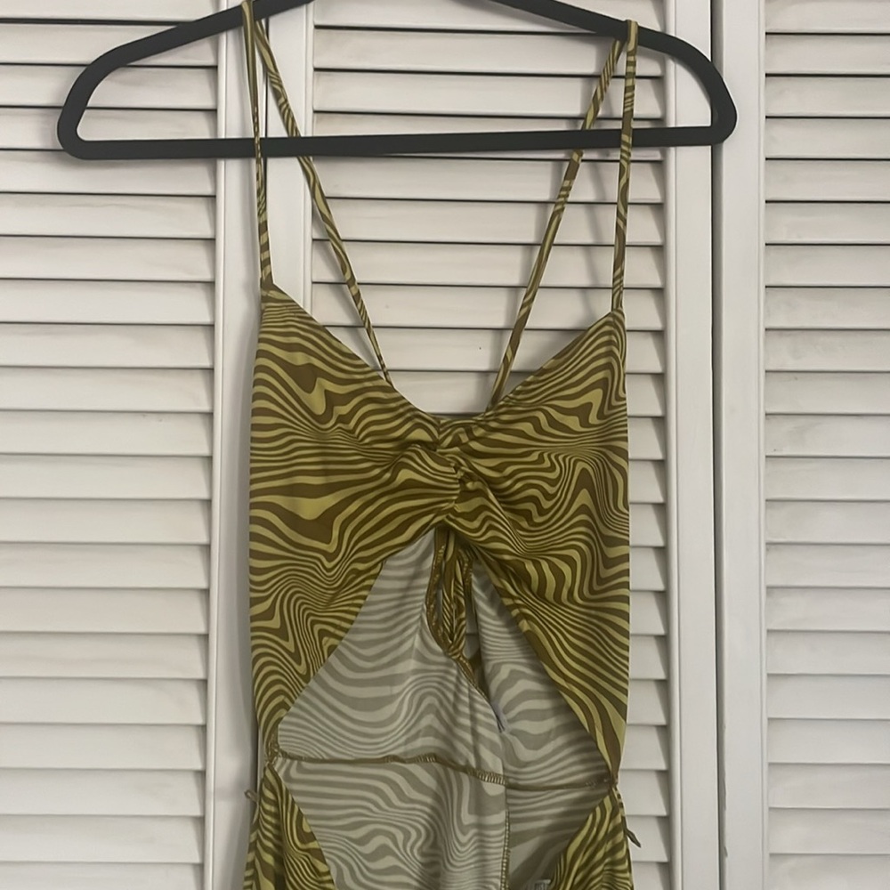 Romper Psychedelic Pattern Stretchy Material. Fro… - image 2